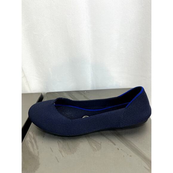 ROTHY'S Womens The Round Toe Navy Blue Ballet Flats Slip On Classic Shoes Size 7 - Picture 3 of 10